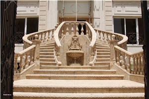 Florence Travertine Carved Railings and Balustrades