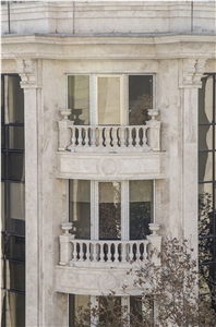 Florence Travertine Carved Railings and Balustrades