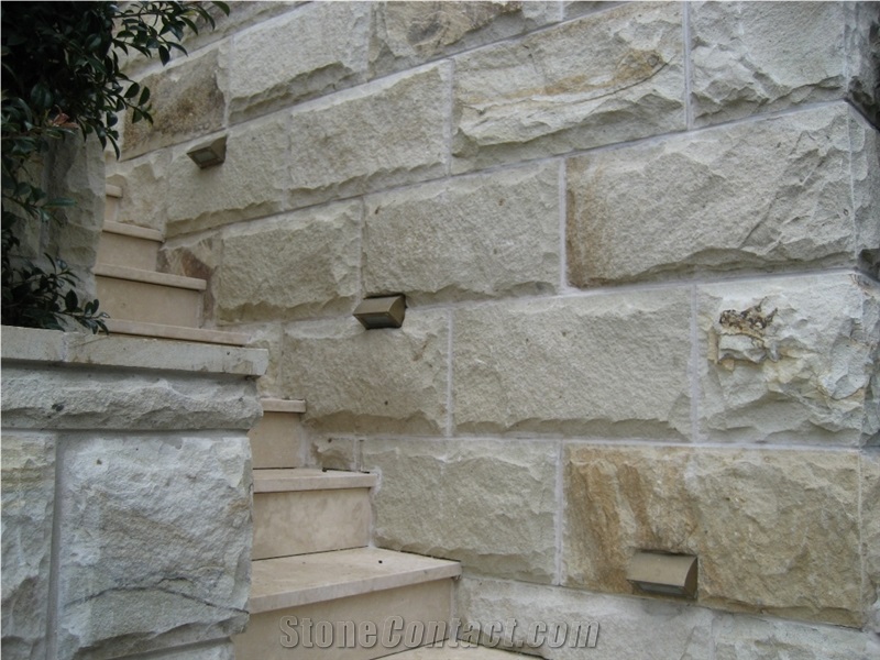 Yellow Sandstone Wall Cladding, Split Walling Tile