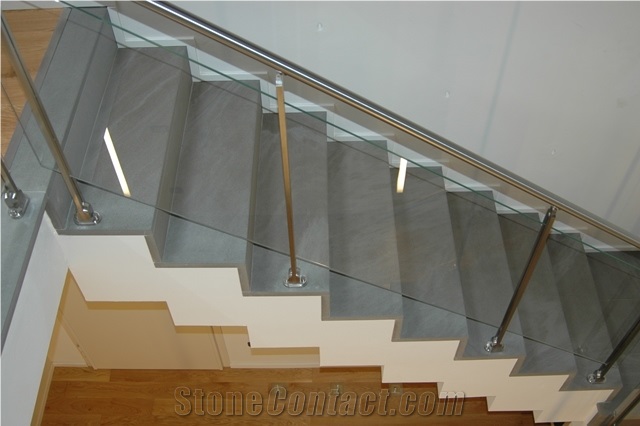 Pietra Di Matraia Sandstone Staircase, Grey Sandstone Stairs & Steps