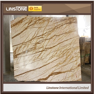 Decorative Outdoor Stone Wall Tiles Golden Sunset Marble Tiles