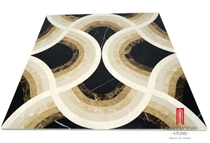 Natural Stone Tile Artistic Waterjet Marble Designs Pattern Medallion Floor Tiles