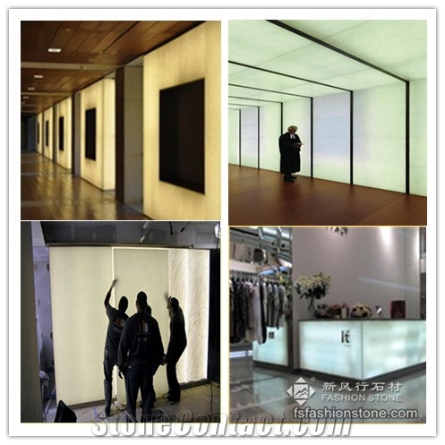 Techno Glass/ Jade Translucent Glass for Wall Cladding