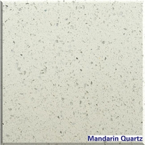 Artificial Quartz Stone Slabs & Tiles, Guangdong White Sparkling Glass for Interior Application