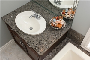 Bathroom Quartz Countertop Vanity Top Surfaces Engineered Manmade from China with Customized Edges and Colors Available