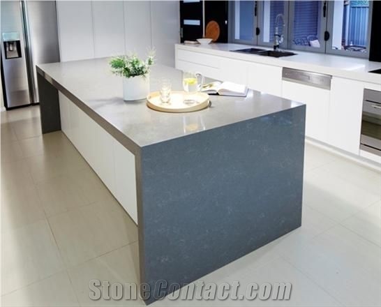 Blue Color Limestone Like Quartz Table Top Countertop Surfaces for Residential Homes in Premium Quality Manufacturered from China