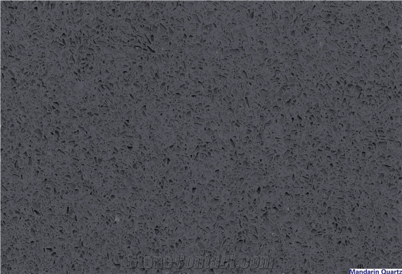 Dark Grey Engineered Quartz Stone Surfaces Kitchen Countertops Customized Sizes and Edge Profile Thickness 1.5cm 2cm 2.5cm 3cm from Guangdong