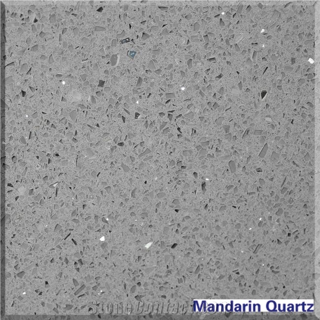 Durable Residential and Commercial Gray Quartz Stone Floor Tiles Cut to Size and Custom Size Available from Guangdong China