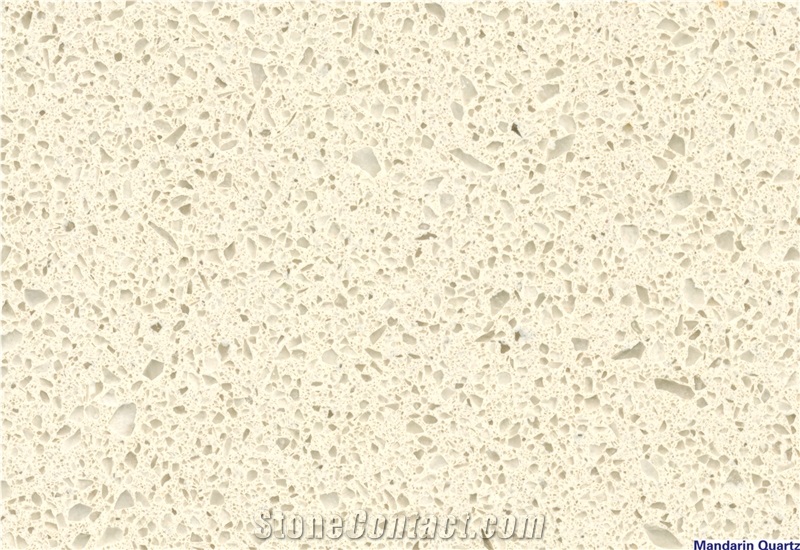 Engineered Quartz Stone Beige Contemporary Looks Manufacturered from Guangdong China Used in Floor Tiles
