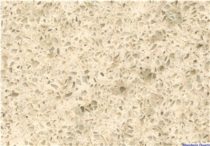 High Quality Artificial Quartz Stone Tile & Slab Beige, with Eased Edge Profile and Customized Edges
