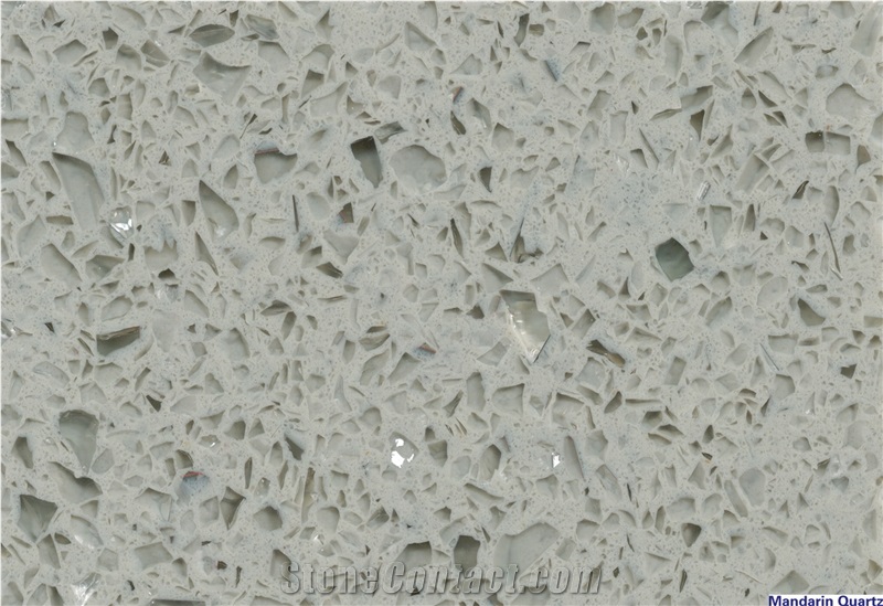 Ice Gray Oem Quartz Surfaces Prefabricated Countertops for Kitchen Easy Maintenance and Non Porous
