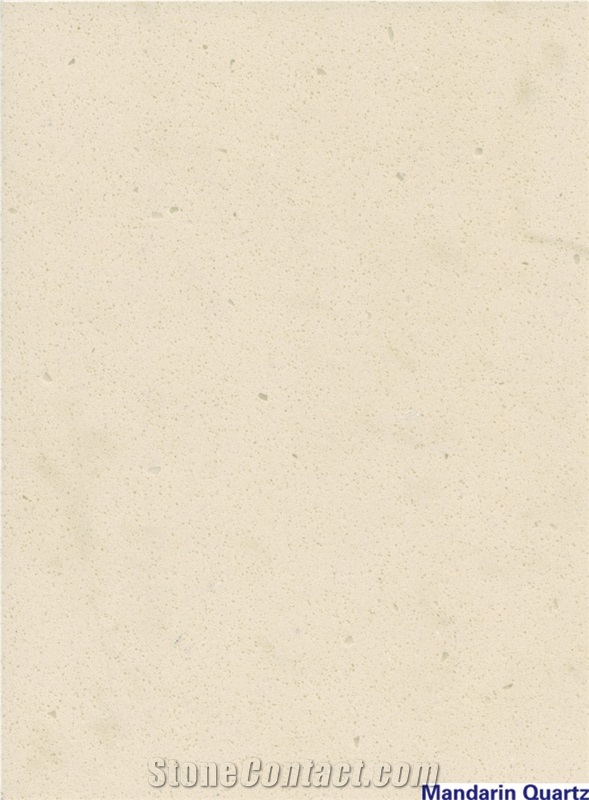 Mandarin Stone Engineered Quartz Stone with Polishing Quartz Surface with Scratch Resistant and Stain Resistant for Floor and Interior Application