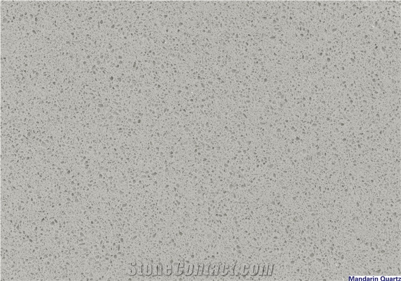 Polished Fabricated Grey Quartz Surfaces for Kitchen Countertops Easy Maintenance Scratch Resistance Standard Sizes 126 *63 Inch and 118 *55 Inch
