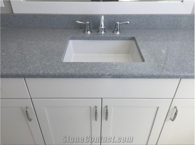 Grey quartz vanity top