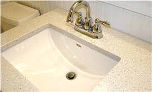 Sparkle White Crystal Bathroom Countertops Vanity Top Surfaces from China Cut to Size No Radiation