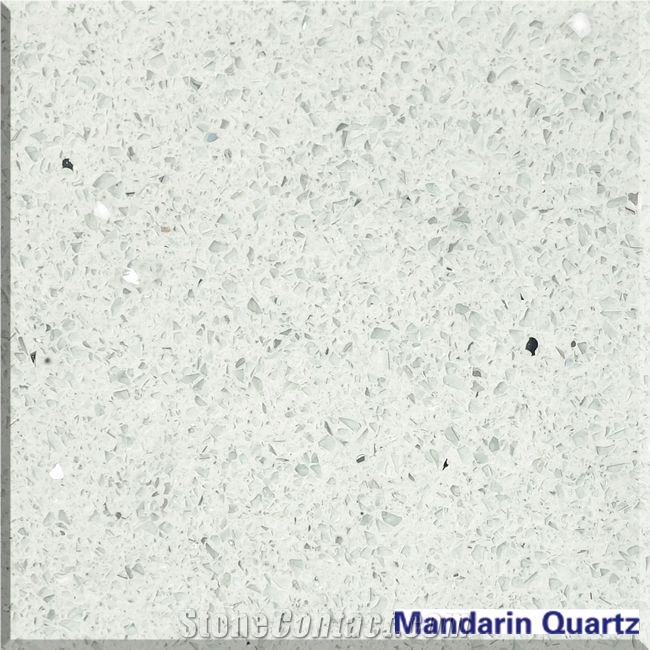 Stellar Sparkle White Artificial Quartz Bathroom Surfaces Vanity Tops Countertops in Custom Sizes Available