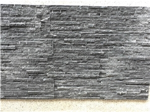 Black Natural Marble Cultured Stone for Wall Cladding/ Ledger Stone/ Stone Wall Panels