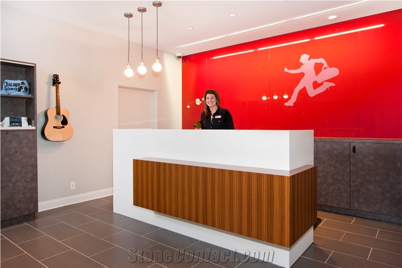 2016 Customized Design Office Worktops/Artificial Stone Reception Desk for Office Tabletop
