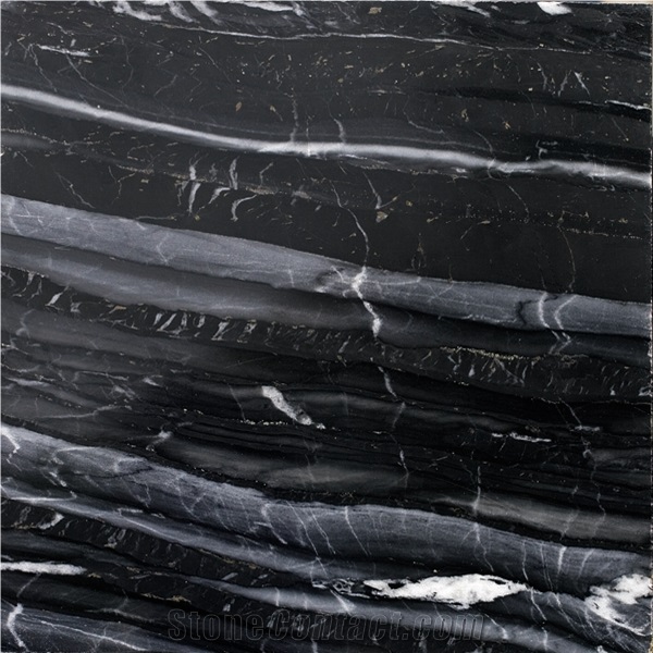 India Black Gold Marble
