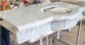 Italy White Cararra Marble Cd Vanity Tops/ Bianco Carrara Cd Bathroom Countertop/Blanc Carrara Honeycomb Panel Vanity Tops/White Cararra
