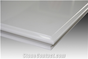 Pure White Nano Glass Stone Custom Slabs for Vanity Tops/Nano Crystallized Glass Stone Polished