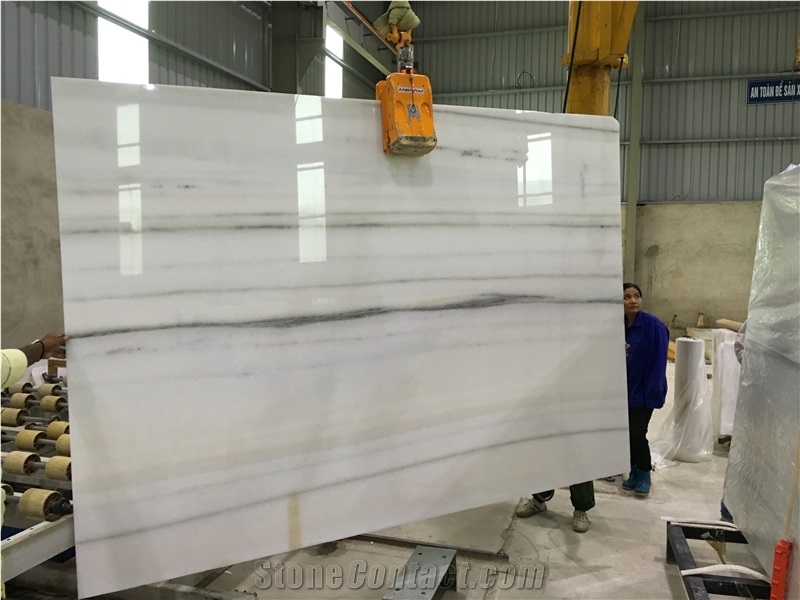 Vietnam Pure White Marble tiles & slabs, Vietnam Crystal White Marble polished floor covering tiles 