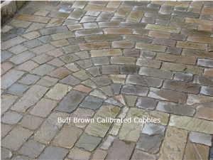 Buff Brown Sandstone Calibrated Cobbles