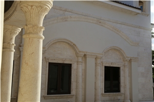 Jerusalem Bone Limestone Hand Carved Column