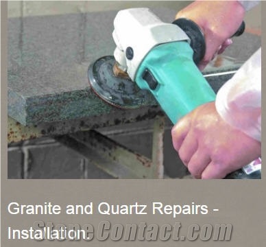 Granite and Quartz Repairs - Installation