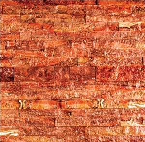 Iran Red Travertine Vein Cut Tiles & Slabs, Polished Travertine Floor Covering Tiles, Walling Tiles