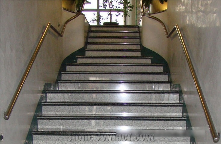 White Natanz Granite Stairs & Steps, Staircases