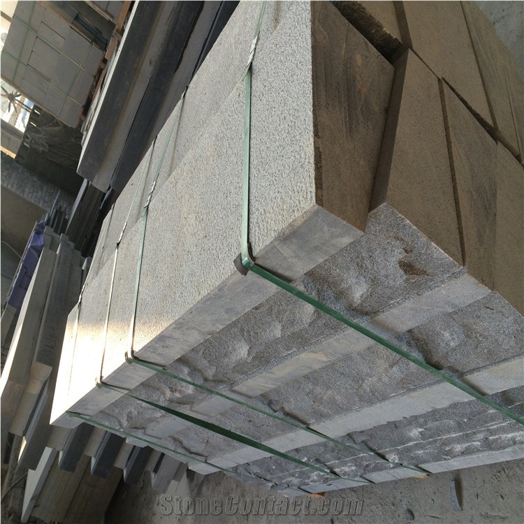 5cm G654 Bush Hammered Steps/Granite Srairs Treads/Padang Dark Granite Stair Riser
