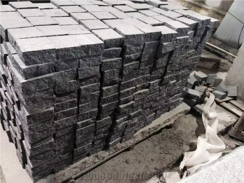 5cm G654 Machine Cut and Natural Surface Cobble Stone/Padang Dark Cube Stone/Impala Black Driveway Paving Stone/Sesame Black Walkway Pavers
