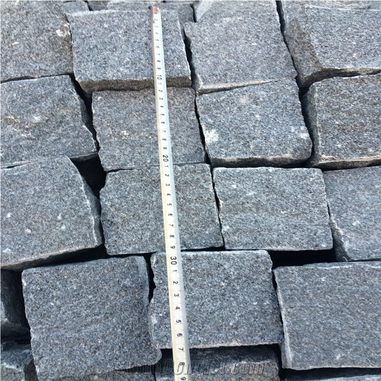 9x9 Cobble Stone/Outdoor Driveway Paving Stone/Cheap G654 Granite Grey Patio Pavers