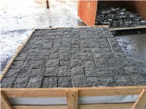Cube Stone & Pavers Zhangpu Black Granite, Flamed Black Zhangpu Granite Cube Stone, Chinese Granite Driveway Paving Stone