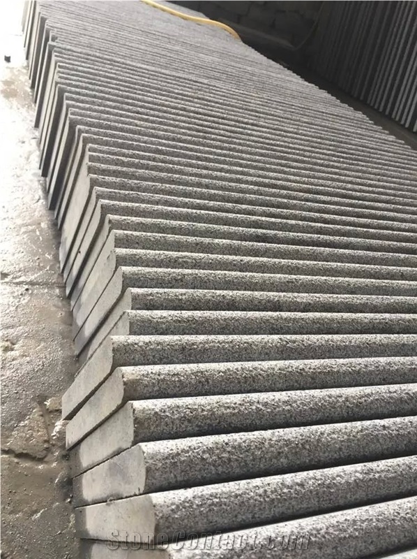 Flamed Granite Stairs Riser/Grey G654 Granite Stair Treads/China Granite Steps