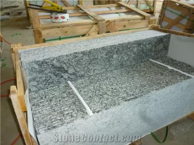 G418 Polished Granite Slab/Sea Wave Polished Grainte Slab/Spray White Polished Granite Slabs