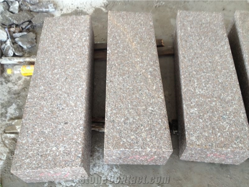 G648 Flamed Granite Kerbstones/Zhangpu Red Flamed Granite Kerbstone/G648 Granite Curbstone