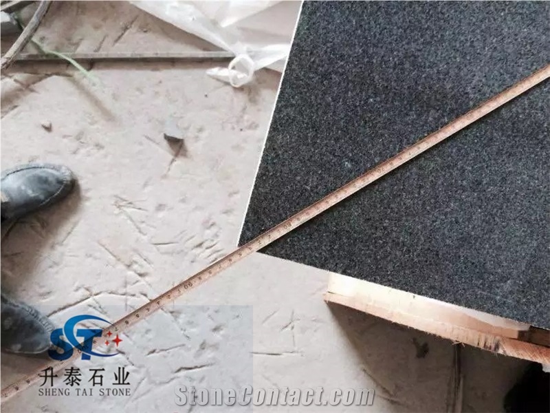 G654 Granite/Impala Black/Padang Dark Polished Granite Floor Tile,Dark Grey Granite Flooring Covering