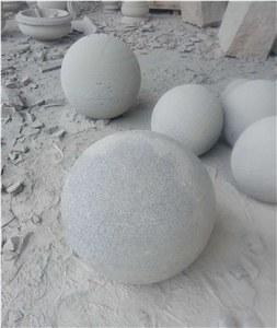 G654 Granite Landscaping Stones Balls, Bush Hammered China Impala Granite Balls, Granite Balls