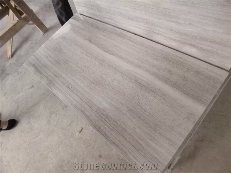 Grey Wood Grain Marble Tiles & Slabs, Grey Wooden Marble Tile, Guizhou Wooden Marble Floor Covering Tiles
