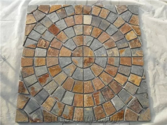 Landscaping Stones Garden Stepping Pavements, China Multicolor Slate Flagstone Walkway Pavers