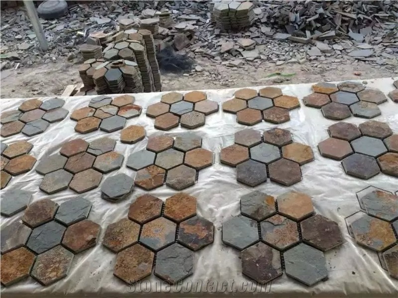 Landscaping Stones Garden Stepping Pavements, China Multicolor Slate Flagstone Walkway Pavers