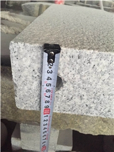 New G603 Granite Landscaping Stones Bench & Table, Bush Hammered White Granite Garden Bench, Cheap G603 Granite Park Benches
