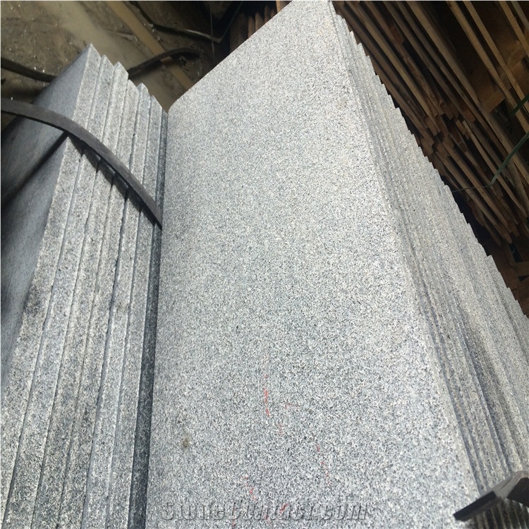 Outdoor Steps Granite G654/Flamed Surface Stair Treads/Grey Granite Stair Riser
