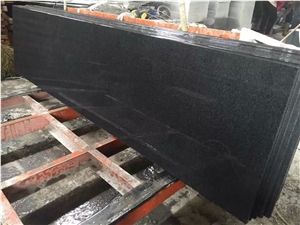 Size 2400x600x20mm Polished and Half Bullnose Granite Countertops Sesame Black G654 Granite