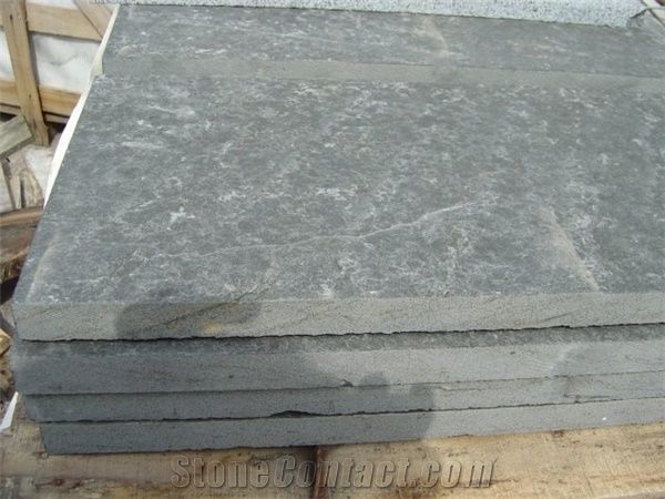Zhangpu Black Flamed Granite Slabs Black Zhangpu Flamed Granite
