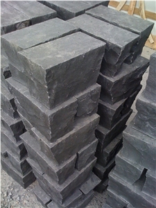Zhangpu Black Machine Cut and Natural Surface Granite Cobble Stone/Black Zhangpu Granite Cube Stone/Zhangpu Black Granite Floor Covering