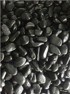 Black Decorative Polished Mixed Color Natural River Pebble Stone ,Black Polishing River Washed Stone in Garden and Landscaping
