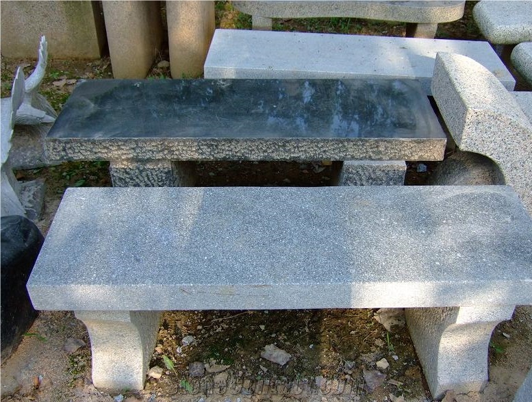 Natural Stone Hand Carved Stone Garden Bench in Landscaping , Granite Carved Bench and Chair in Park